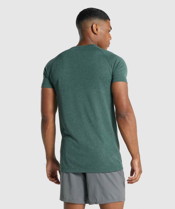 Panske Tricka Gymshark Vital Light Seamless Tmavo Zelene | MR8965701